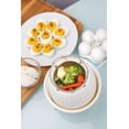 thumbnail image 3 of Electric Mini Food Steamer and  Egg Cooker with Auto Shut Off Feature - White, 3 of 5