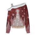 thumbnail image 5 of Qertyioot Femmes Hiver Noël Impression Sweat-Shirt, Manches Longues Casual Col Rond Mode Pullover Tops, 5 of 5