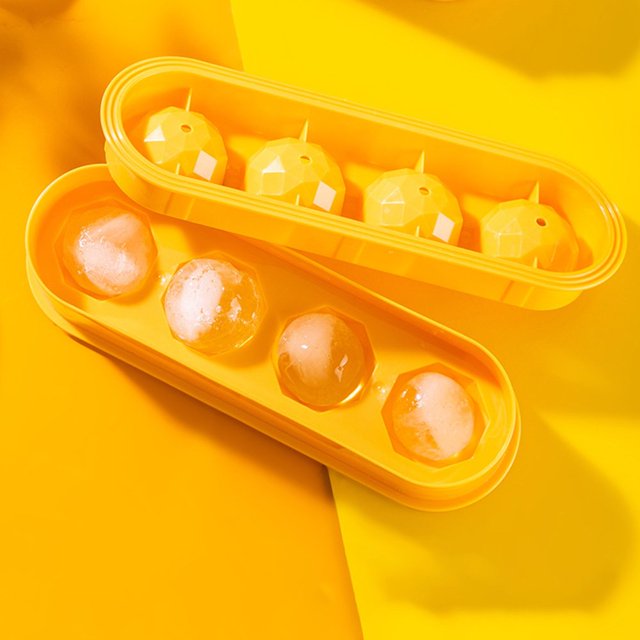 Ice Ball Maker Easy Demoulding Spill Resistant Sphere Ice Cube Mold for Chilled Drinks Cocktails