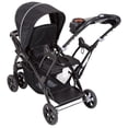 thumbnail image 5 of Baby Trend Sit N' Stand® Double Stroller - Onyx; Accepts most major brand infant car seats (sold separately); Front and Rear Seats recommended age 6+ months, 5 of 5