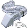 thumbnail image 1 of 8 Ft. Dryer Exhaust Wall Hood Vent Kit, White - 1375W, 1 of 3
