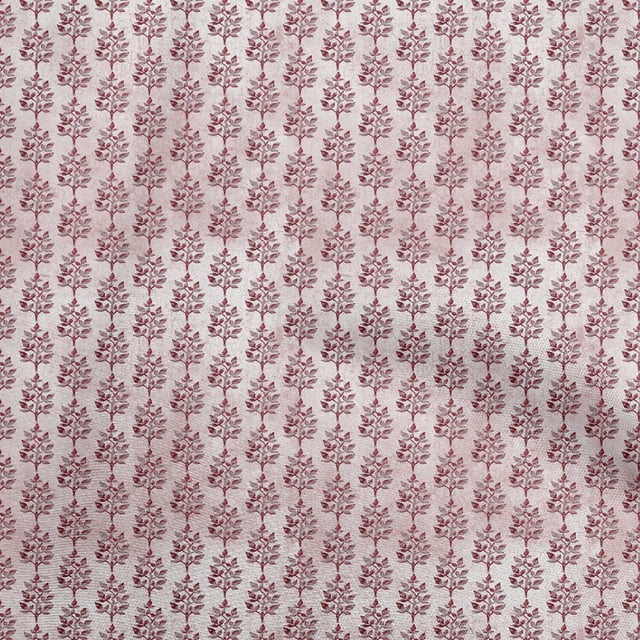 oneOone Rayon Pink Fabric Asian Dabu Sewing Material Print Fabric By The Yard 56 Inch Wide