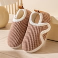 thumbnail image 2 of FhsagQ Slippers Girls Slippers Size 2 Yellow Fashion Cute Autumn and Winter Boys and Girls Slippers Flat Bottom Lightweight Soft and Comfortable Warm Solid Color Cartoon Animal Shape Coffee 31, 2 of 5