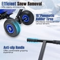 thumbnail image 4 of Pousse-neige Robuste de 29 Pouces de Large avec Roues, Poignée Ajustable et Lame Inclinée, Outil Pelle de Déneigement Charrue Manuelle pour un Déneigement d'Entrée Sans Effort, 4 of 8