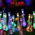 thumbnail image 1 of EGNMCR Light Strip, Christmas Lights Outdoor Garden Party 30 LED Teardrop Solar Garden Lantern String lantern string, 1 of 9