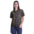 thumbnail image 1 of Moomaya Chemise à Manches Mi-Longues Imprimée pour Femmes, Col Boutonné, Haut Décontracté, 1 of 5