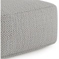 thumbnail image 4 of Trent Home Boho Square Pouf in Patterned Gray Melange Cotton, 4 of 7
