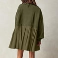 thumbnail image 4 of EGNMCR Robes de Fête pour Femmes Mode Chandail Décontracté Surdimensionné pour Femmes Robe à Manches Longues Col Rond Mini-Robes Patchwork pour Dames, 4 of 8
