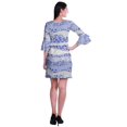 thumbnail image 4 of Moomaya Robe Courte Imprimée pour Femmes, Manches Évasées, Coupe Droite, Robes pour Femmes, Vêtements d'Été Décontractés, 4 of 6