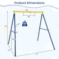 thumbnail image 3 of Gymax Grand Support de Balançoire à Cadre en A, Hauteur 73 Pieds', Cadre de Balançoire en Métal Robuste avec 4 Piquets de Sol pour Enfants et Adultes, 3 of 10