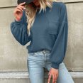 thumbnail image 3 of Timegard T-Shirts pour Femmes à Manches Longues à Col Rond Hauts Basiques Décontractés Confortables Blouses de Couleur Unie, 3 of 6