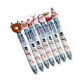 thumbnail image 1 of Binwennn Flat Pens for Books Steel Pens New Christmas Tree Santa 6 Colors Cartoon Cute Ballpoint Pen For Students Christmas Hand Account Pen Point Pen Random *, 1 of 8