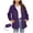 Purple, variant on Amzcrzy Womens Rain Jackets Solid Color Hooded Raincoat Long Sleeve Waterproof Zip Up Jackets for Women Lightweight Rain Coats with Pockets S