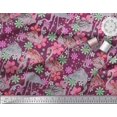 thumbnail image 2 of Soimoi Polyester Crepe Fabric Floral & Flamingo Bird Print Fabric by The Yard 52 Inch Wide, 2 of 4