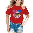 thumbnail image 1 of TZEWGL Tees For Child Graphic Printing Round Neck Short Sleeve Clothes For Girls Boys size 13-14T, 1 of 5