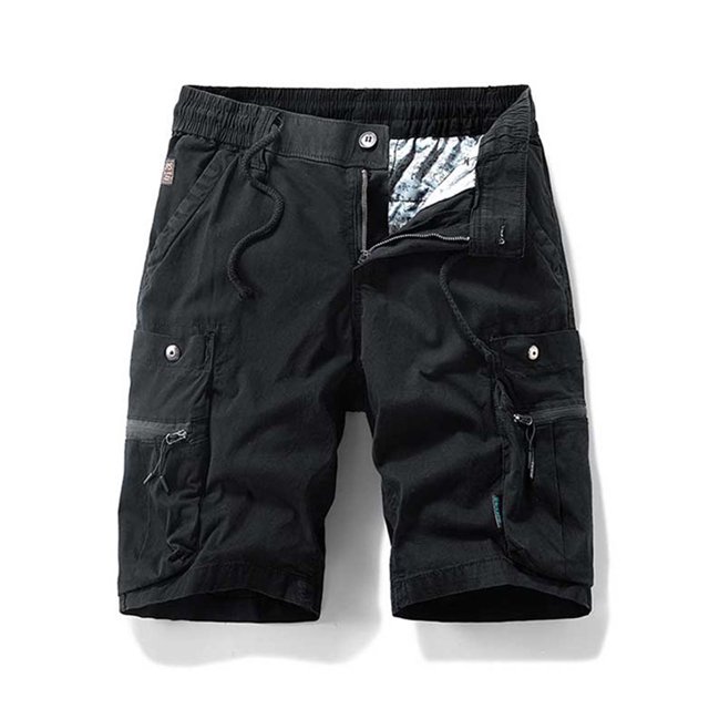 Styesk Shorts Homme Shorts Cargo Extensibles Décontractés à Cordon Classique Été avec Multi-Poches