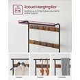thumbnail image 4 of VASAGLE Coat Rack, Hall Tree with Shoe Bench for Entryway, Entryway Bench with Coat Rack, 4-in-1, 4 of 7