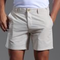 thumbnail image 4 of EOYWHK Linen Gym Shorts Juniors Relaxed Fit Dress Shorts Summer Casual Solid Color Elastic Drawstring Pockets, 4 of 7