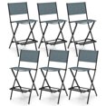 thumbnail image 1 of Gymax Tabourets de Bar Pliants - Ensemble de 6, Bleu, 1 of 8