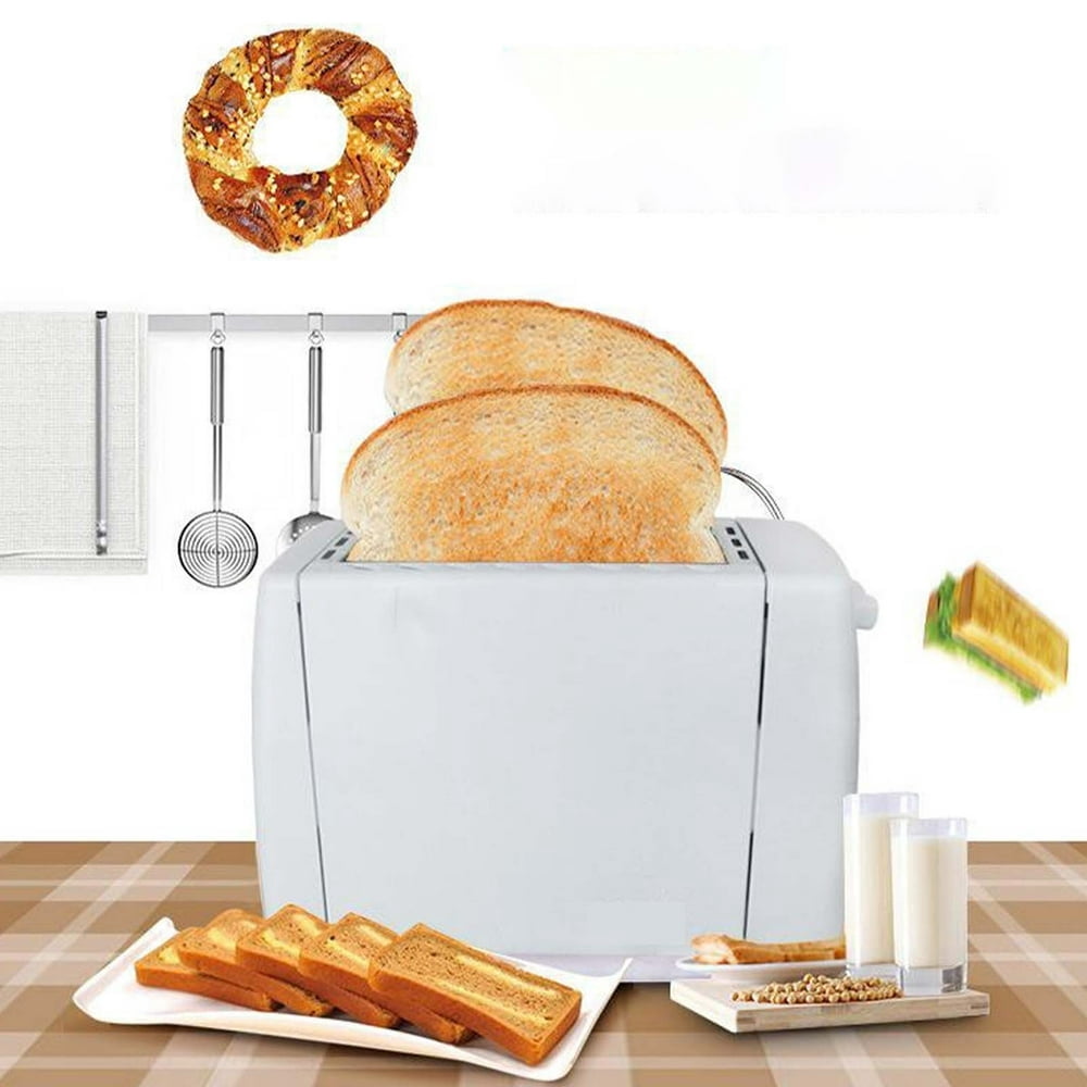 MesaSe 2-Slice Retro Toaster 6 Browning Settings Extra Wide Slots Self-Centering Feature Removable Crumb Tray 1950s Style Kitchen Appliance with Cord Storage Cool Touch White Housing Auto