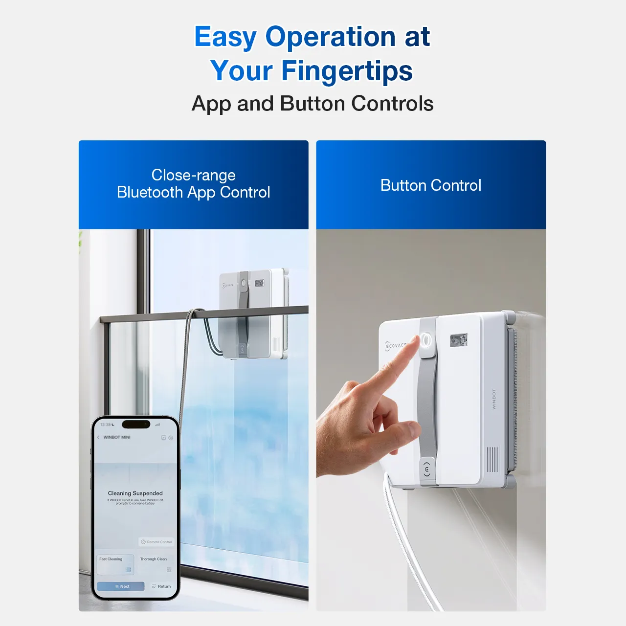 ECOVACS WINBOT Mini Window Cleaning Robot - Compact Design
