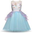 thumbnail image 1 of Robe de Princesse à Fleurs pour Filles Unicorn, Costume de Concours et de Fête, 1 of 6