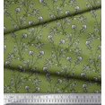 thumbnail image 3 of Soimoi Poly Georgette Fabric Leaves & Floral Block Print Sewing Fabric Yard 42 Inch Wide, 3 of 3