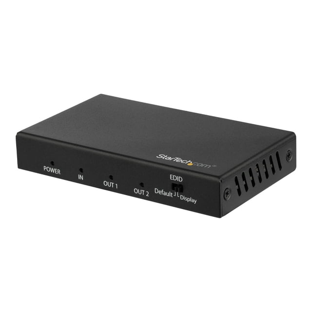 StarTech.com HDMI Splitter - 2-Port - 4K 60Hz - HDMI Splitter 1 In 2 Out - 2 Way HDMI Splitter - HDMI Port Splitter (ST122HD202) - Video/audio splitter - 2 x HDMI - desktop - for P/N: ST121HD20FXA