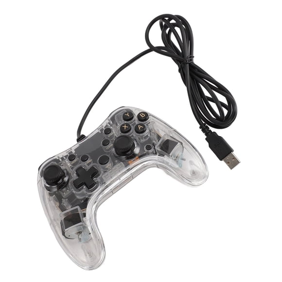 Game Controller, 6 Axes Gyroscope Wired Gamepad Prevent Slip High Accuracy Joystick Wake Up Function for Console