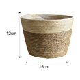 thumbnail image 2 of Straw Flowerpots Flower Baskets Stylish & Versatile Storage Basket for Living Room Porch Balcony, 2 of 2