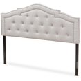 thumbnail image 1 of Bowery Hill Modern Tufted Full Panel Headboard in Grayish Beige, 1 of 6