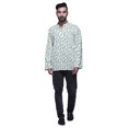 thumbnail image 1 of Atasi Button Placket Cotton Mens Kurta Shirt Printed Short Casual Kurta Shirt, 1 of 5
