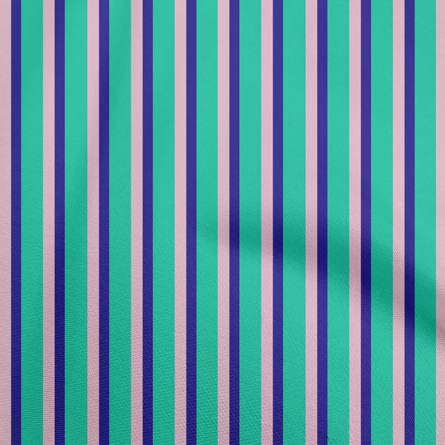 oneOone Velvet Sea Green Fabric Stripes Craft Projects Decor Fabric Printed By The Yard 58 Inch Wide