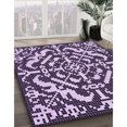 thumbnail image 3 of Ahgly Company Tapis d'Intérieur Lavable en Machine Carré Transitionnel Violet Foncé, 4 Pieds Carré, 3 of 7