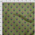 thumbnail image 3 of oneOone Viscose Chiffon Fabric Leaves & Floral Block Decor Fabric Printed BTY 42 Inch Wide, 3 of 5