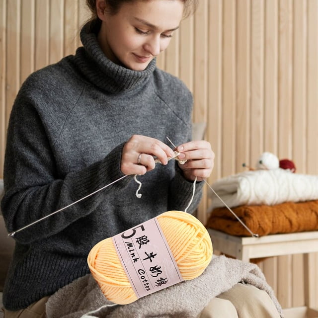 5 Strands Milk Cotton Doll Crochet Diy Knitting Thread Baby Sweater Wool Ball