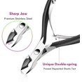 thumbnail image 2 of Cuticle Trimmer with Cuticle Pusher, XUNXMAS Cuticle Remover Cutter Nipper Scissor and Triangle Cuticle Nail Pusher Peeler Scraper, Durable Dead Skin Clipper Manicure Pedicure Tools (Black), 2 of 13