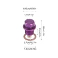 thumbnail image 3 of Magnetic Oil Drain Plug M12x1.25 Aluminum Alloy with Strong Magnet for Engine Oil Pan Transmission Fluid Change Silver Purple Car Modification Performance Auto Parts with Gasket 1.18 inch, 3 of 5