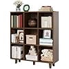 9-Cube Storage Organizer, 3-Tier Open Cube Bookshelf, Modern Cube Bookcase for Small Spaces, Home Office Living Room Bedroom, Anti-Tip Kit Included