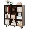 9-Cube Storage Organizer, 3-Tier Open Cube Bookshelf, Modern Cube Bookcase for Small Spaces, Home Office Living Room Bedroom, Anti-Tip Kit Included