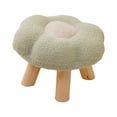thumbnail image 4 of Footrest Sofa Footstool Comfortable Pouf Flower Shape Multipurpose Ottoman Small Green, 4 of 9