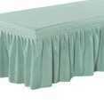 thumbnail image 4 of veasfak Jupe de Table de Massage SPA Housse de Lit de Beauté Lin Cantonnière Drap Vert Pâle, 4 of 6