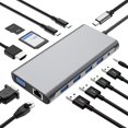 thumbnail image 4 of Usb C Docking Station 12 in 1 Type-c to USB Hub HDMIVGA Converters, 4 of 8