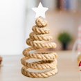 thumbnail image 4 of Tabletop Christmas Tree Mini Christmas Tree for Party Supplies Holiday Decor Hemp Rope, 4 of 7