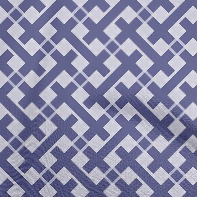 oneOone Silk Tabby Violet Fabric Check Sewing Craft Projects Fabric Prints By Yard 42 Inch Wide