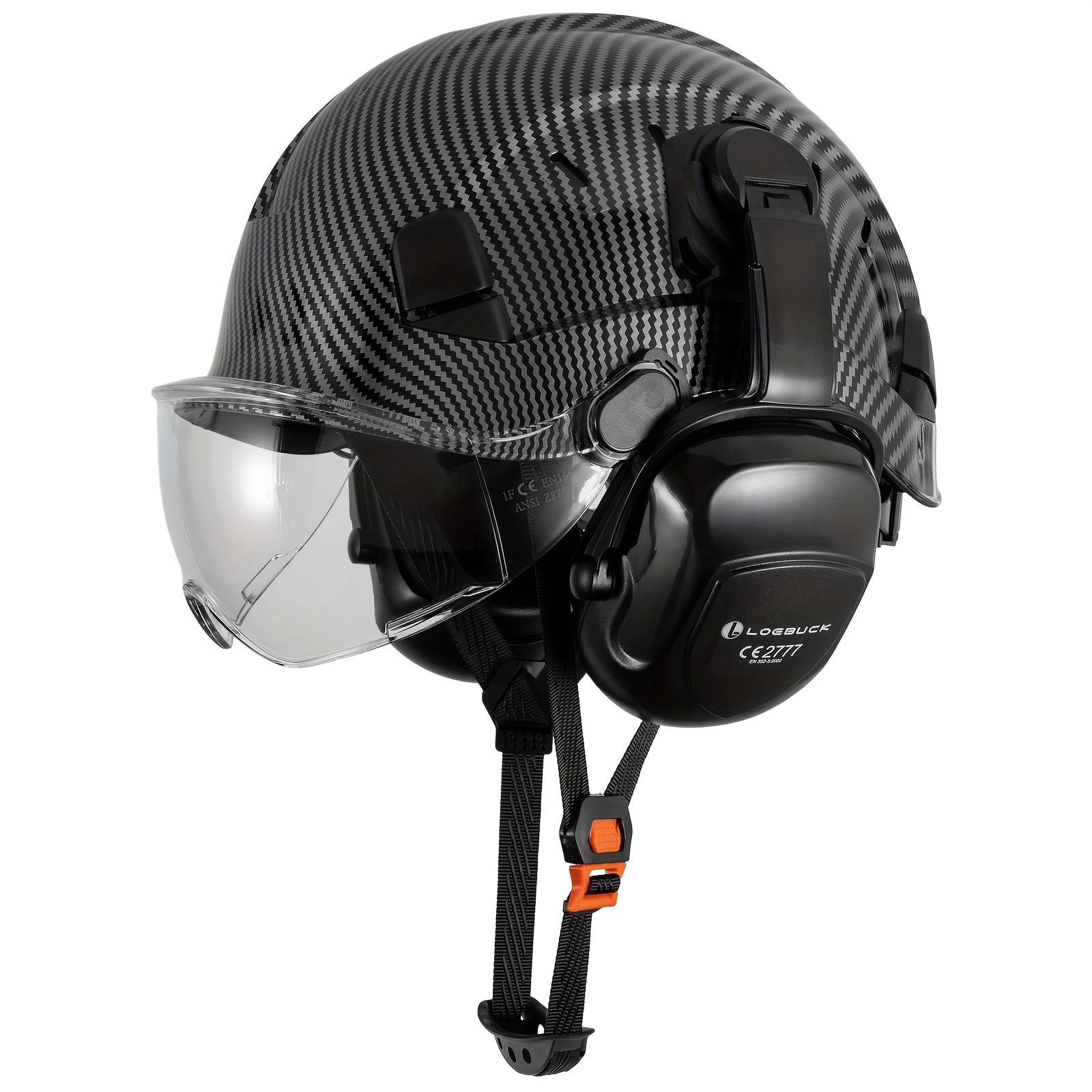 1 Set LOEBUCK Safety Helmet With Visor And Earmuffs, Logging Chainsaw Helmet,