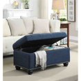 thumbnail image 3 of Convenience Concepts Designs4Comfort 7th Avenue Storage Ottoman in Blue Fabric, 3 of 5
