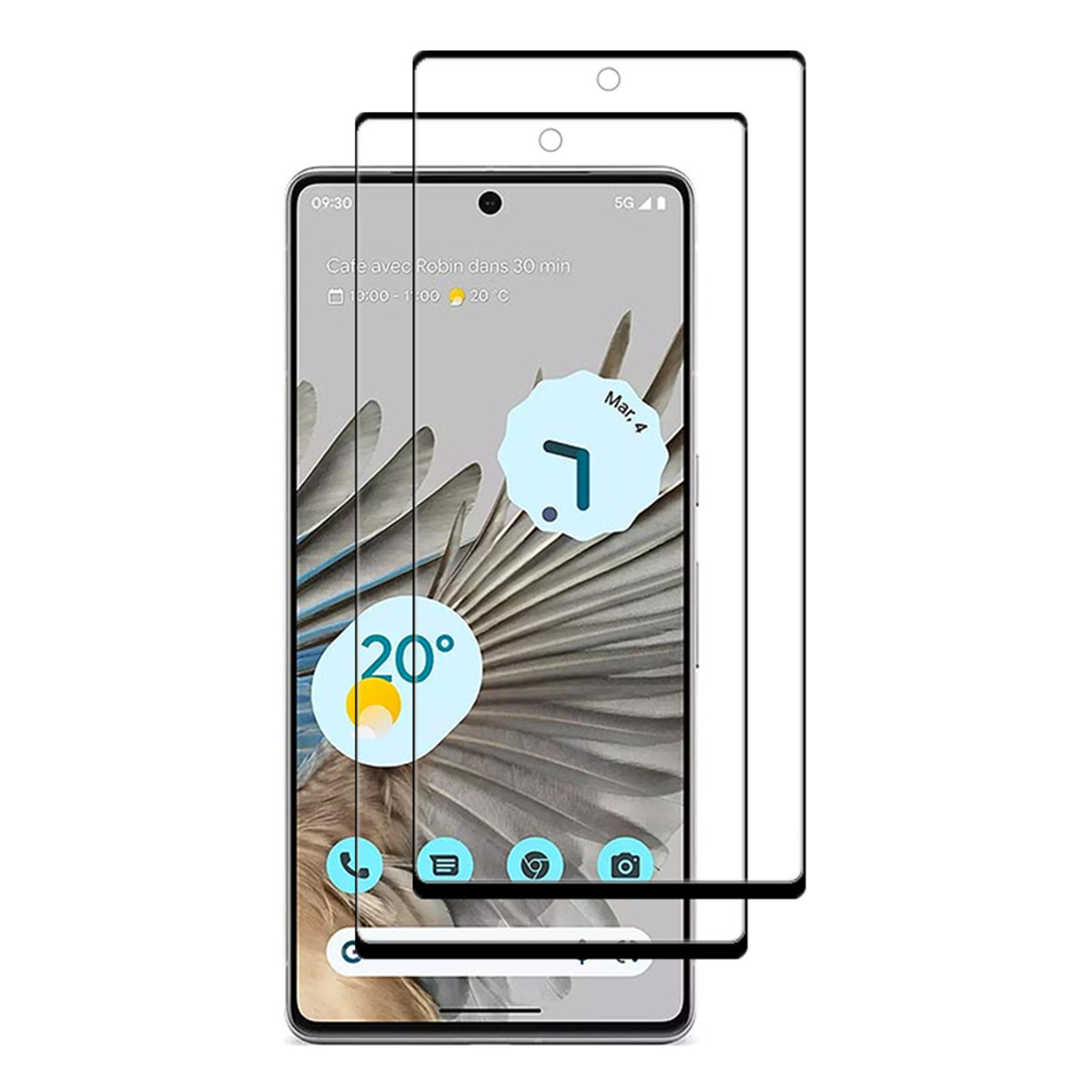 2pack Screen Protector for Google Pixel 7 Pro 2022 3D Full Coverage Tempered Glass Screen Protector