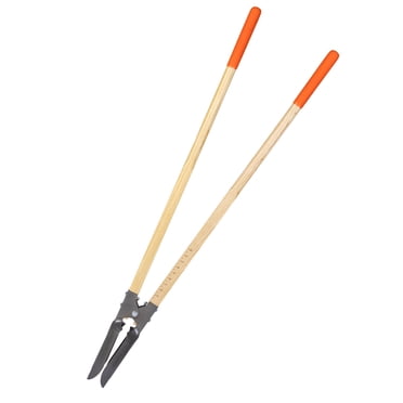 KFFKFF Post Hole Digger, Heavy Duty Post Hole Digger with Wood Handle, Manual Hole Digger with Scale Markings and Metal Blade, Post Hole Digger Tool