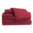 thumbnail image 4 of Comfy Bamboo World Series 90 G/m2 Ensemble de Draps en Microfibre 4 Mcx, Lit Très Grand, Rouge, 4 of 5